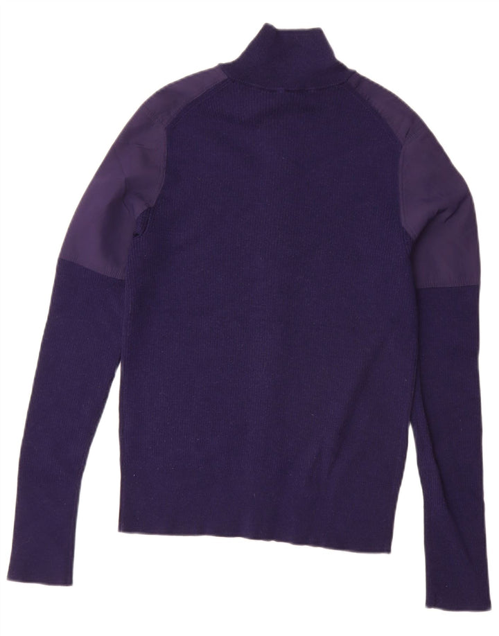 Cos Mens Cardigan Sweater Small Navy Blue Colourblock