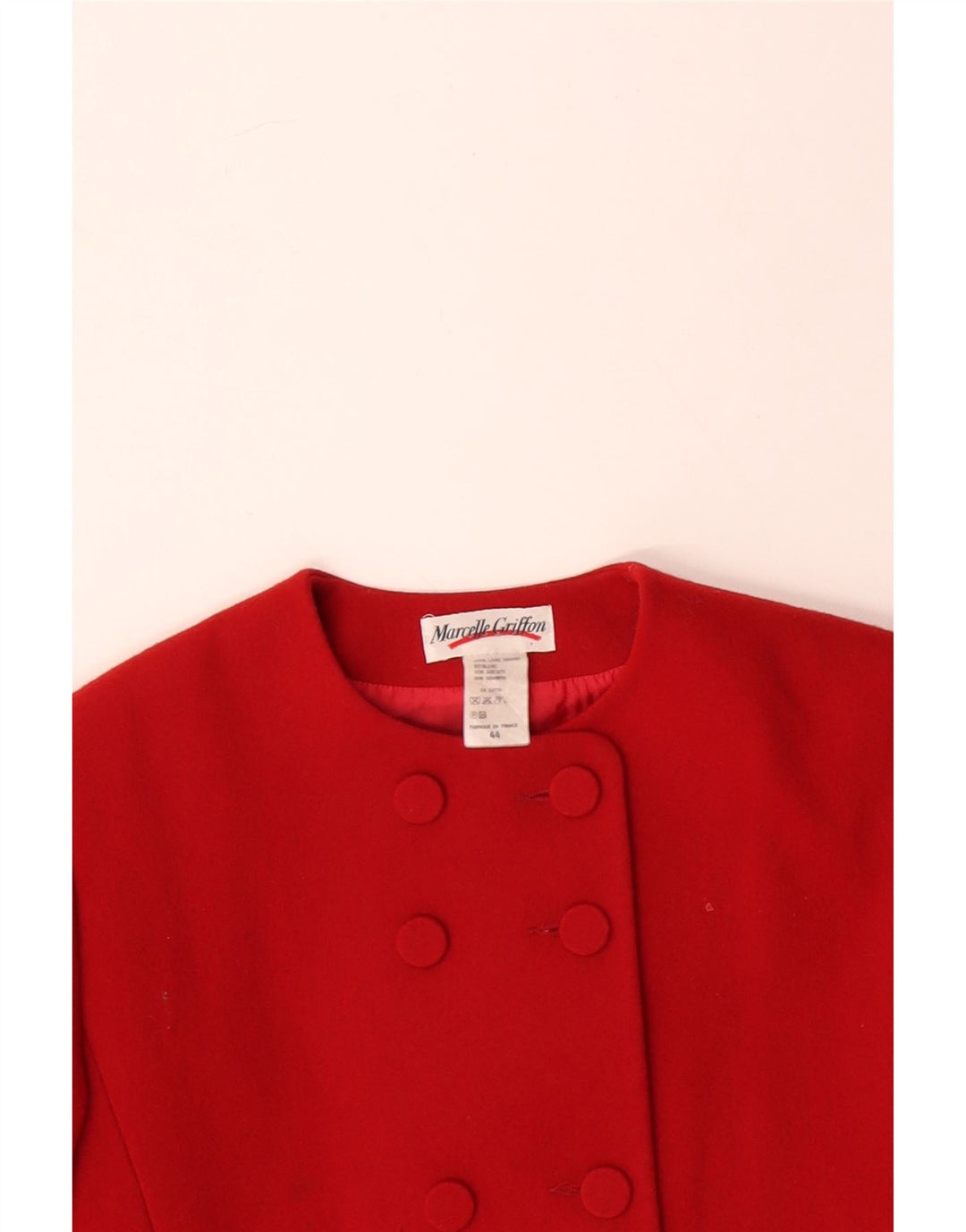 MARCELLE GRIFFON Womens 3/4 Sleeve Blazer Jacket IT 44 Medium Red