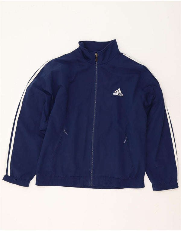 Adidas Mens Tracksuit Top Jacket UK 40/42 Medium Navy Blue