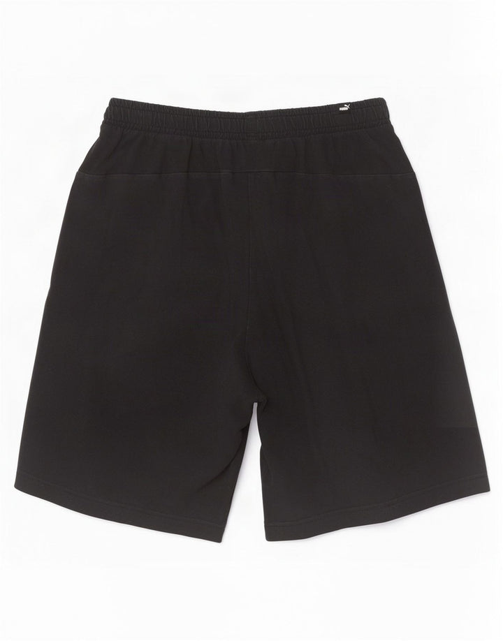 Puma Mens Graphic Sport Shorts Medium Black Cotton