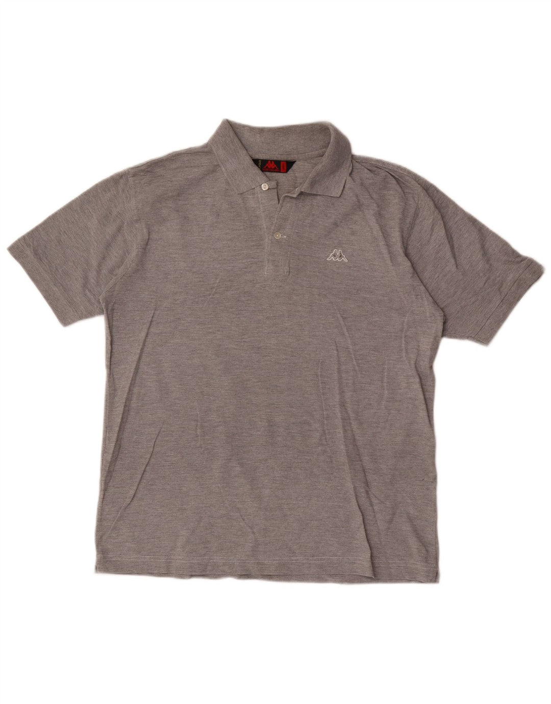 Kappa Mens Polo Shirt Large Grey Cotton