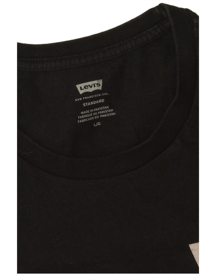 Levi's Mens Standard T-Shirt Top Large Black Cotton