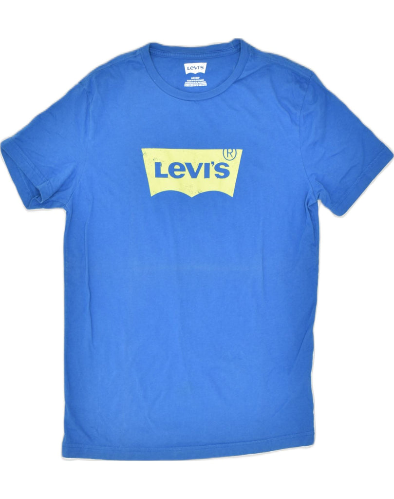 LEVI'S Mens Graphic T-Shirt Top Small Blue Cotton | Vintage | Thrift | Second-Hand | Used Clothing | Messina Hembry 