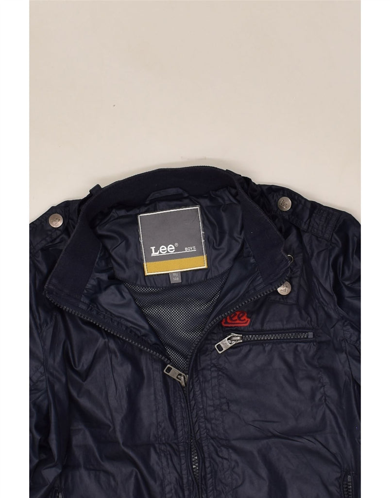 LEE Boys Bomber Jacket 9-10 Years Navy Blue Polyester | Vintage Lee | Thrift | Second-Hand Lee | Used Clothing | Messina Hembry 