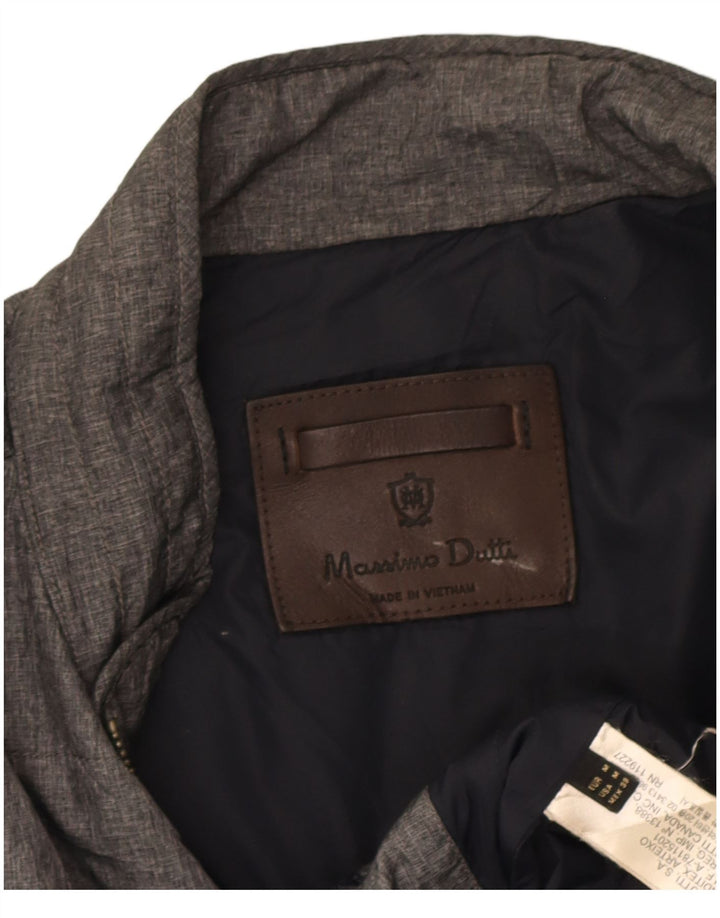 Massimo Dutti Mens Gilet UK 38 Medium Grey Nylon