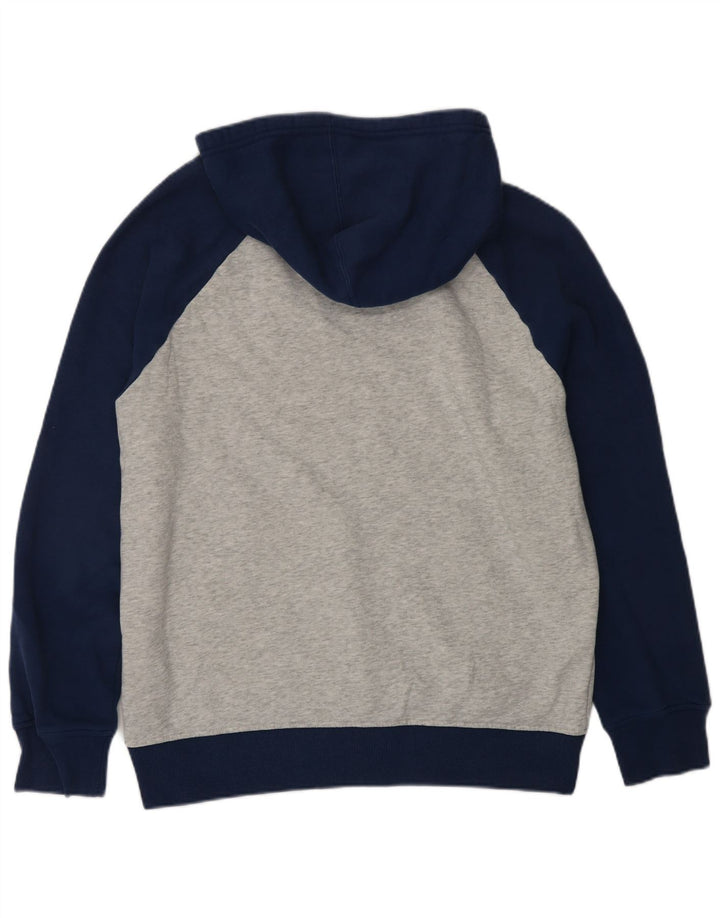 HURLEY Mens Hoodie Jumper Medium Grey Colourblock Cotton