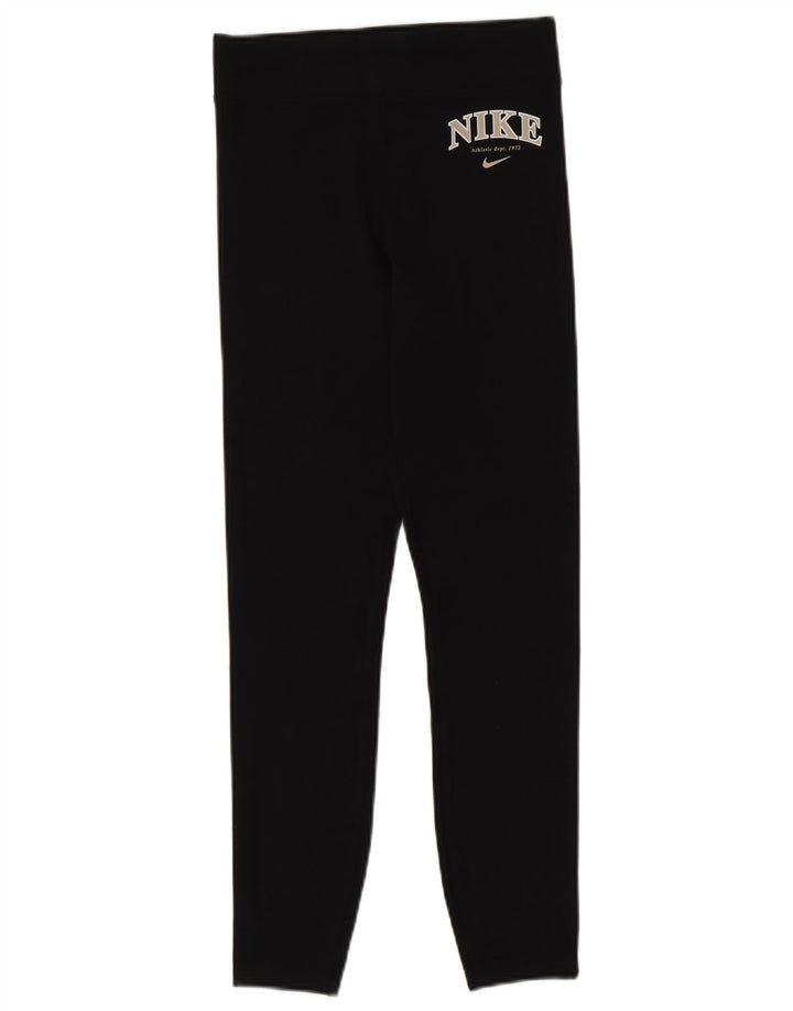 Nike Womens Graphic Leggings UK 10 Small  Black Cotton