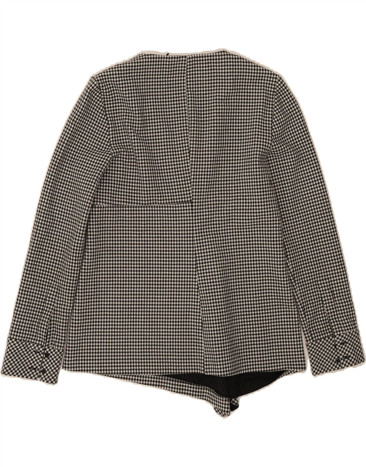 ZARA Womens Blouse Top UK 10 Small Black Gingham Vintage Zara and Second-Hand Zara from Messina Hembry 