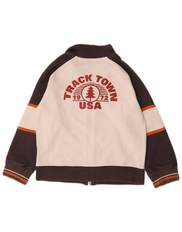 Nike Boys Graphic Tracksuit Top Jacket 6-7 Years Large White Colourblock