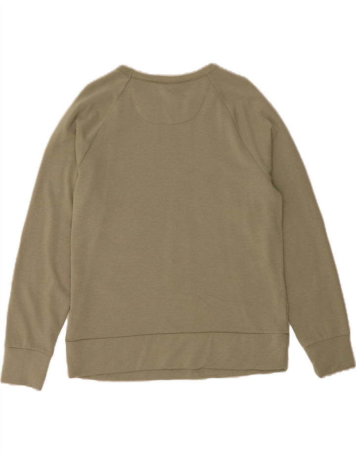 EDDIE BAUER Womens Sweatshirt Jumper UK 14 Medium Khaki Vintage Eddie Bauer and Second-Hand Eddie Bauer from Messina Hembry 