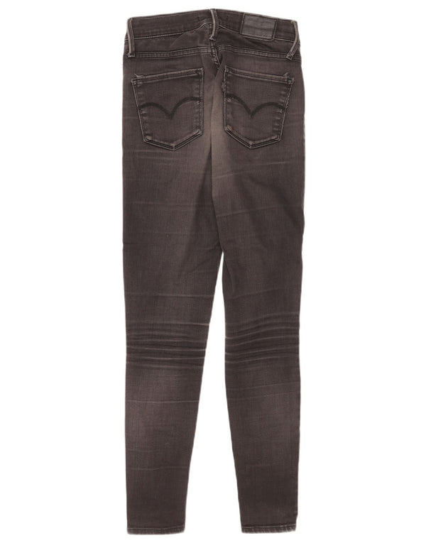 Levi's Womens 720 Super Skinny Jeans W25 L28 Black Cotton