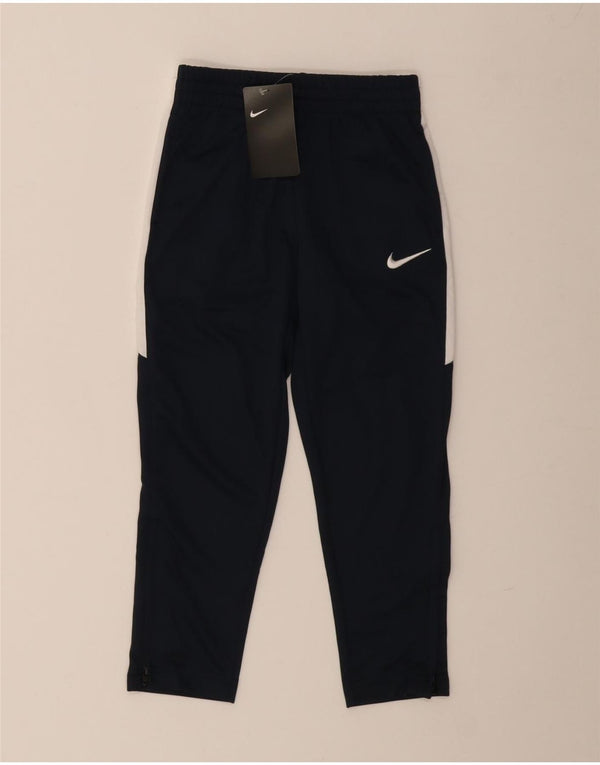 Nike Boys Tracksuit Trousers 5-6 Years Medium Navy Blue Colourblock