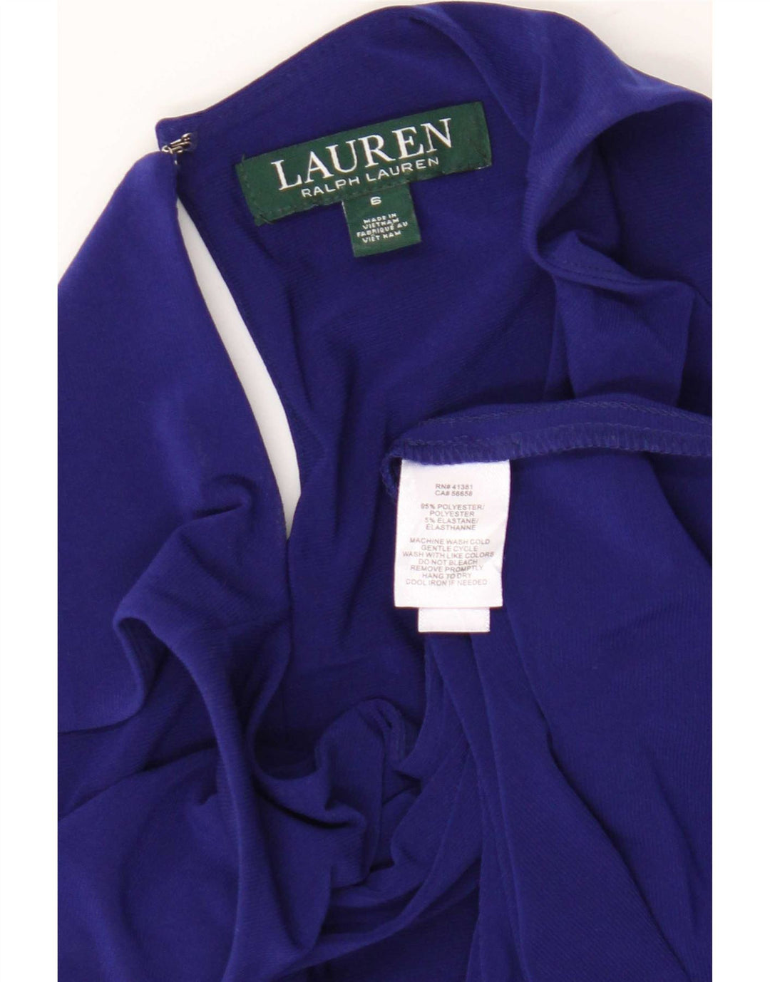 Ralph Lauren Womens Sleeveless Tent Dress US 6 Medium Blue Polyester