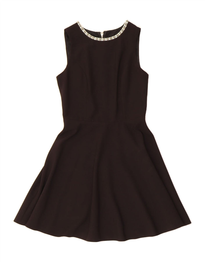 WAREHOUSE Womens Sleeveless A-Line Dress UK 8 Small  Black Polyester Vintage Warehouse and Second-Hand Warehouse from Messina Hembry 