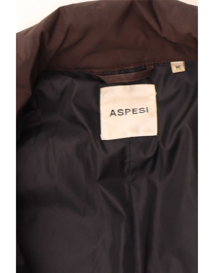 Aspesi Womens Hooded Padded Coat UK 14 Medium Brown Nylon