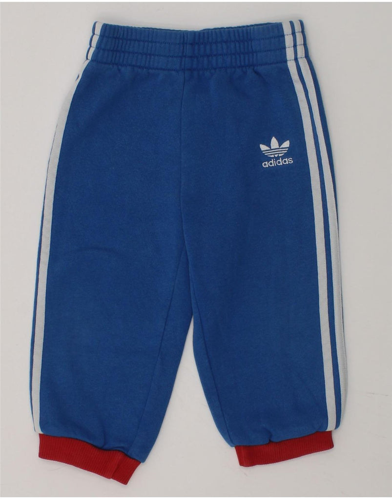 ADIDAS Baby Boys Joggers Tracksuit Trousers 12-18 Months Navy Blue Cotton | Vintage Adidas | Thrift | Second-Hand Adidas | Used Clothing | Messina Hembry 