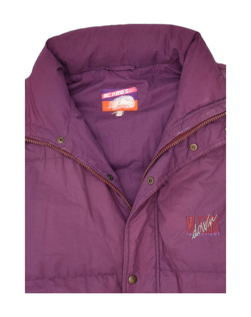 MC KEE'S Mens Hooded Padded Gilet UK 42 XL Purple | Vintage MC Kee's | Thrift | Second-Hand MC Kee's | Used Clothing | Messina Hembry 