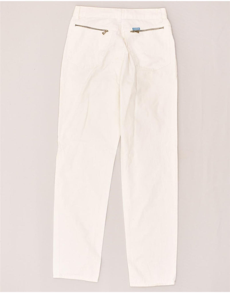 CARRERA Mens Slim Casual Trousers W30 L31 White Cotton | Vintage Carrera | Thrift | Second-Hand Carrera | Used Clothing | Messina Hembry 