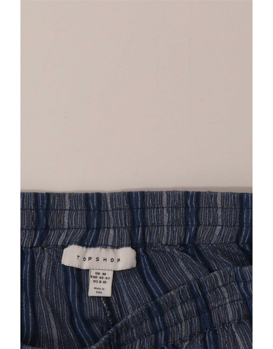 Topshop Womens Casual Shorts Medium W28  Blue Striped
