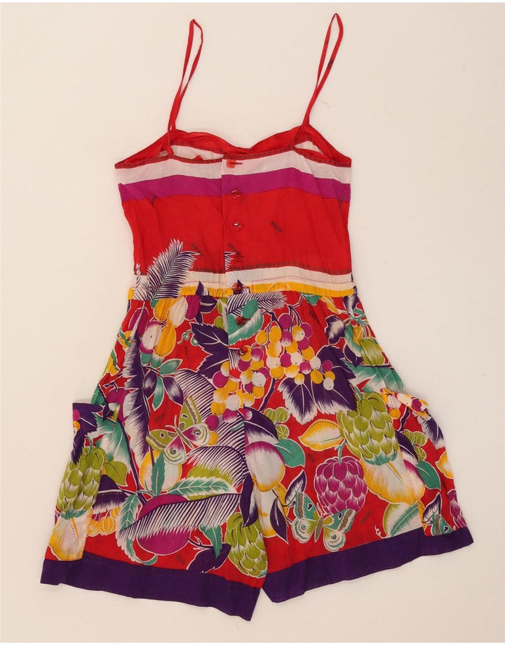 Oceano Womens See Through Playsuit IT 42 Medium W30 L6 Multicoloured Floral