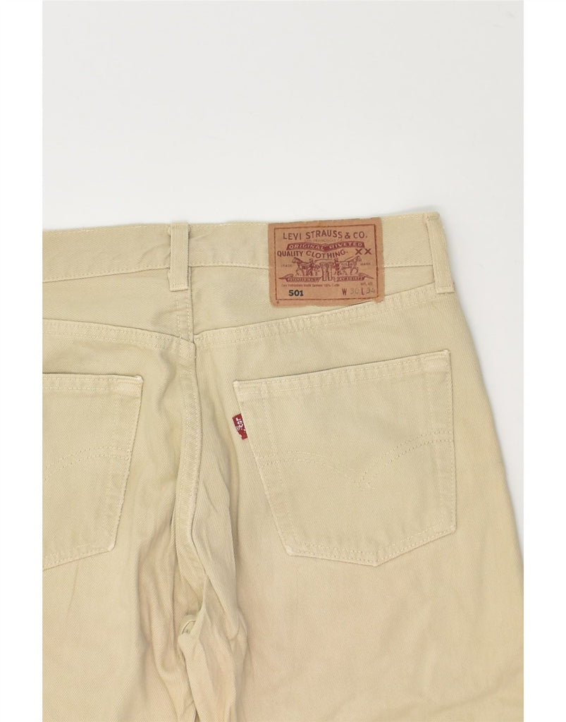 LEVI'S Womens 501 Capri Jeans W30 L21  Beige Cotton | Vintage Levi's | Thrift | Second-Hand Levi's | Used Clothing | Messina Hembry 