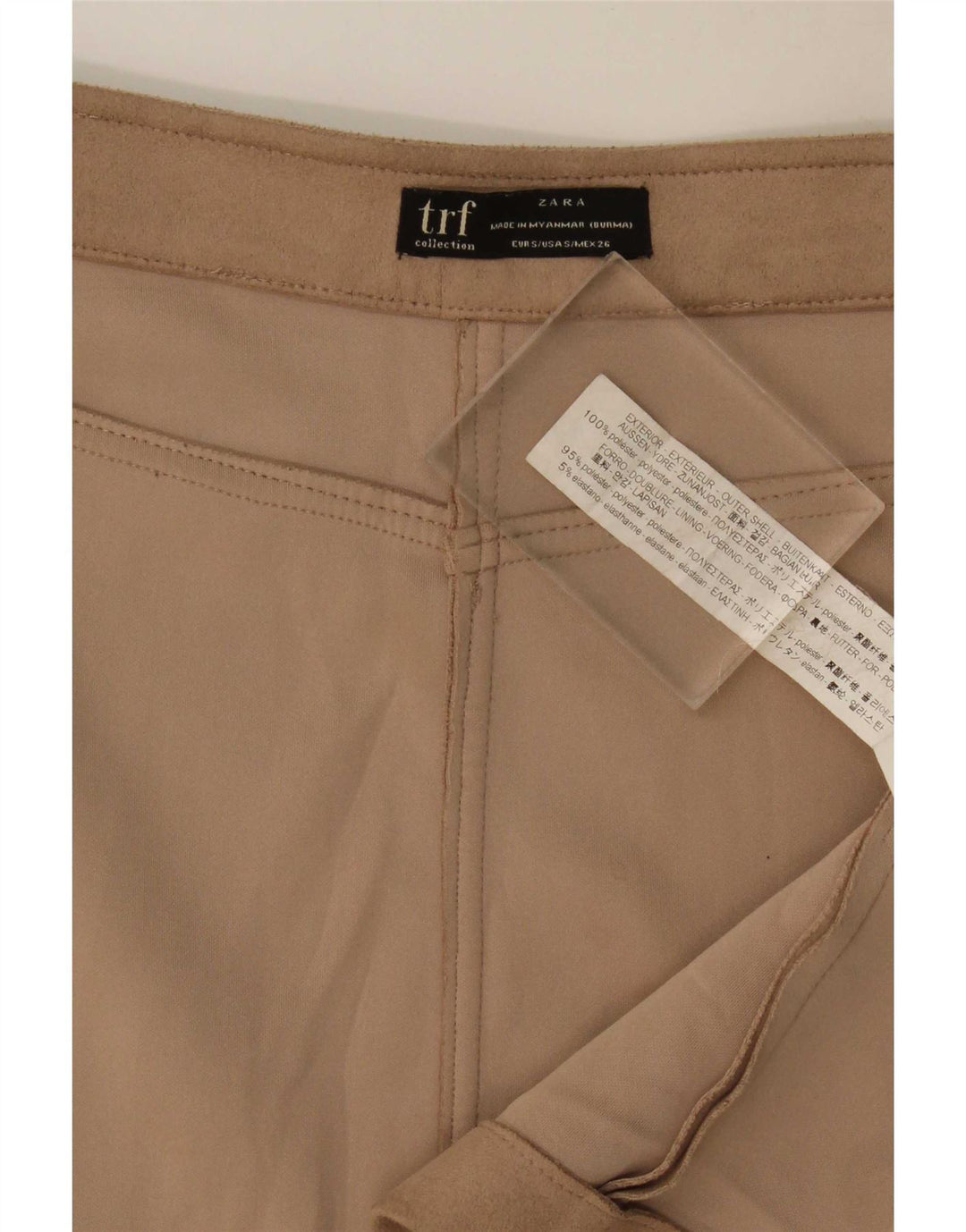 Zara Womens Mini Skirt Small W27 Brown Polyester
