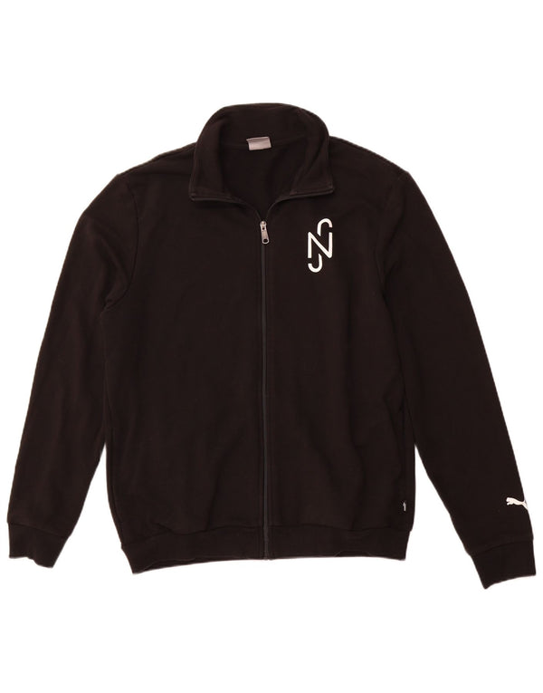 PUMA Mens Graphic Tracksuit Top Jacket Large Black