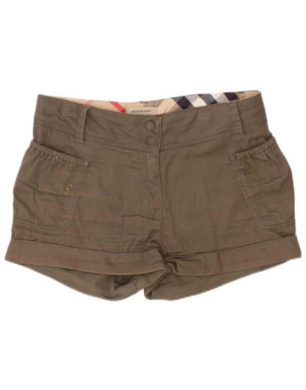 Burberry Girls Casual Shorts 11-12 Years W24 Khaki Cotton