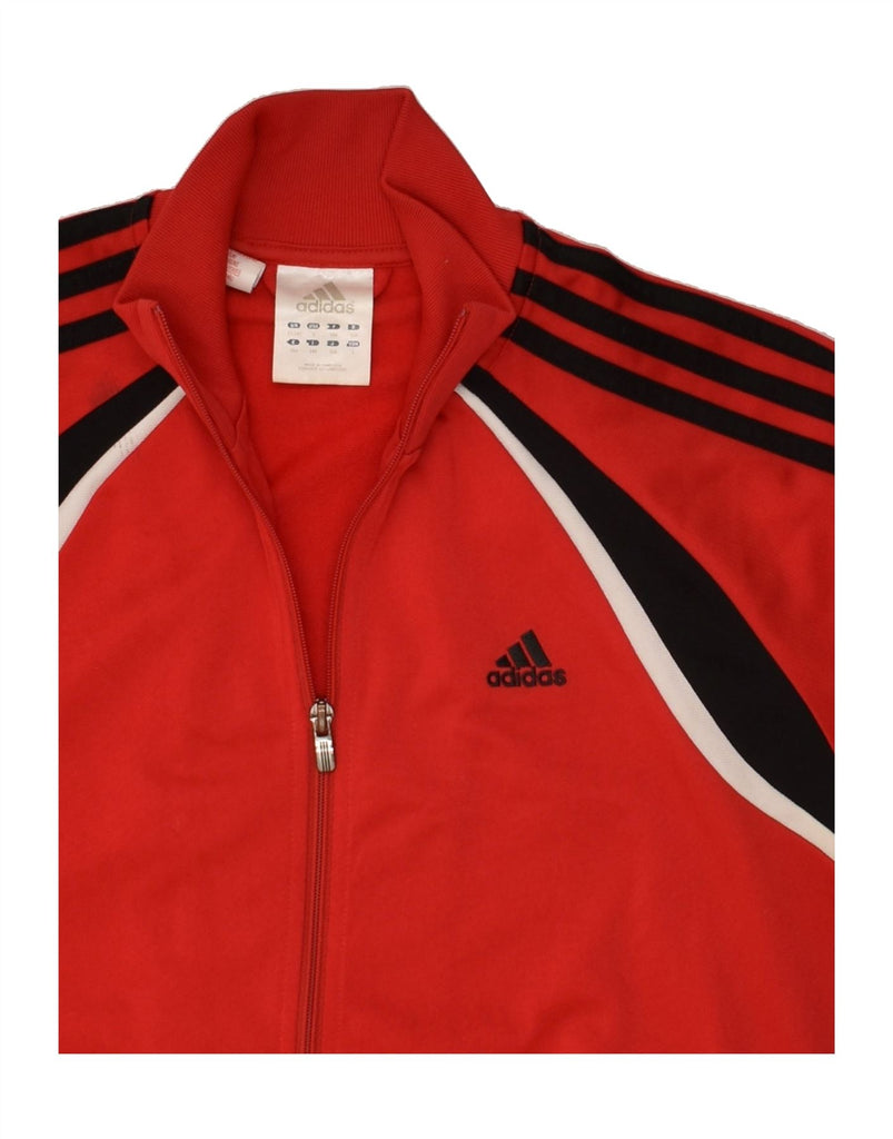 ADIDAS Boys Tracksuit Top Jacket 13-14 Years Red Polyester | Vintage Adidas | Thrift | Second-Hand Adidas | Used Clothing | Messina Hembry 