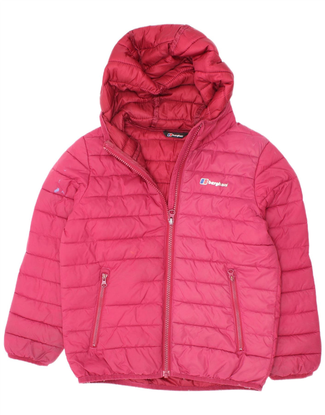 Berghaus Girls Hooded Padded Jacket 5-6 Years Pink Polyester