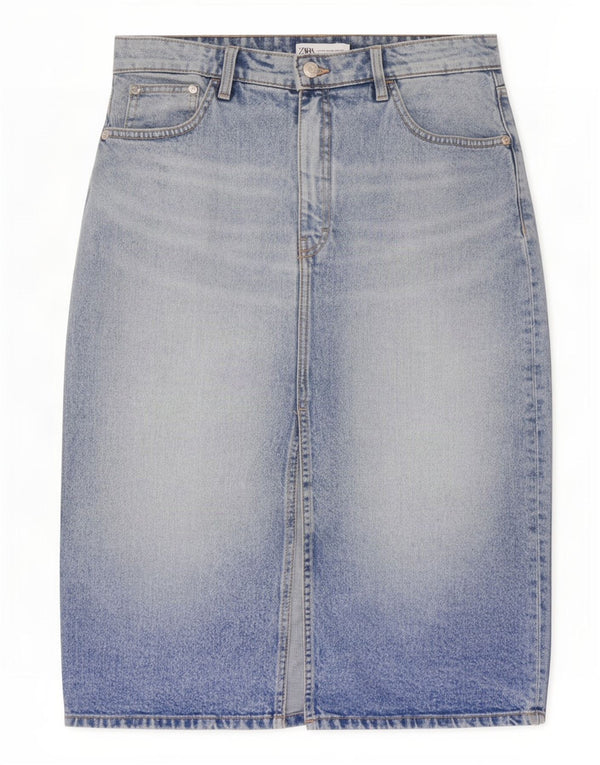 Zara Womens Denim Skirt Medium W28 Blue
