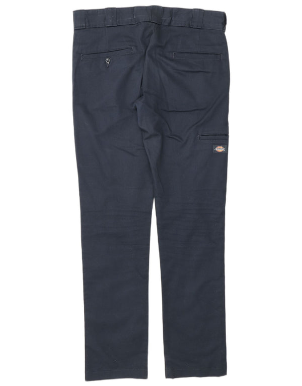 Dickies Mens Straight Skinny Cargo Trousers W31 L32 Navy Blue Cotton