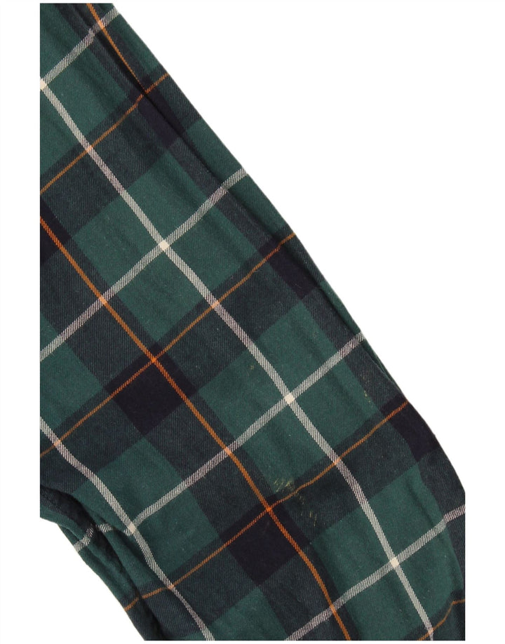 Carrera Mens Regular Fit Flannel Shirt 2XL Green Check Cotton