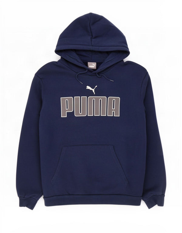 Puma Mens Graphic Hoodie Jumper 3XL Navy Blue Cotton