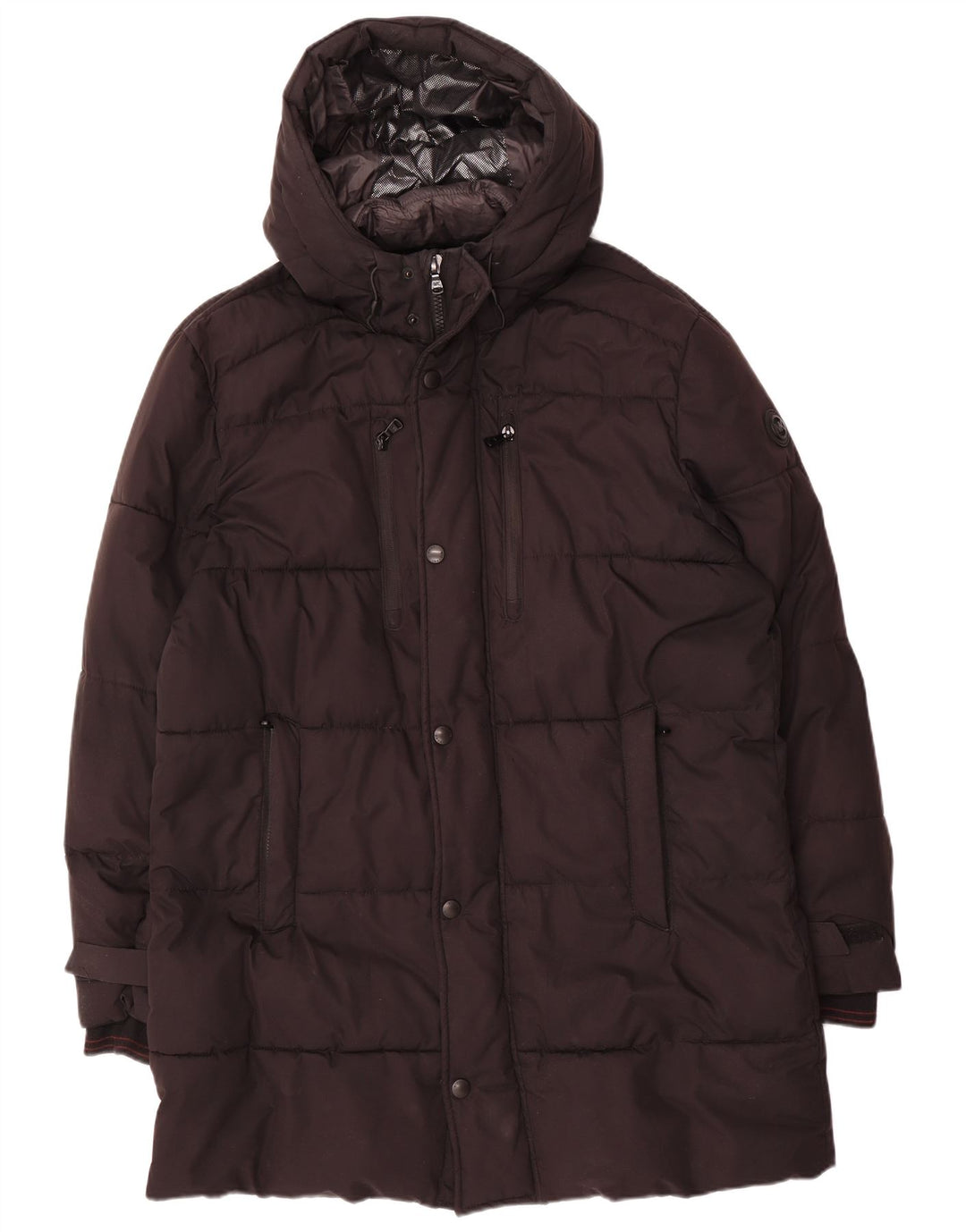 Michael Kors Mens Hooded Padded Coat UK 40 Large Black Polyester