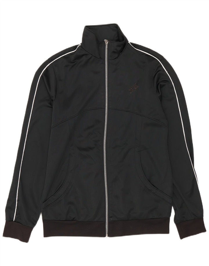 Lotto Womens Tracksuit Top Jacket UK 14 Medium Black