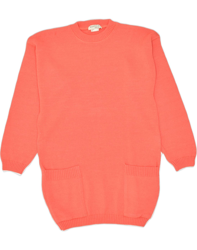 MARELLA Womens Crew Neck Jumper Sweater UK 16 Large Orange Wool | Vintage | Thrift | Second-Hand | Used Clothing | Messina Hembry 