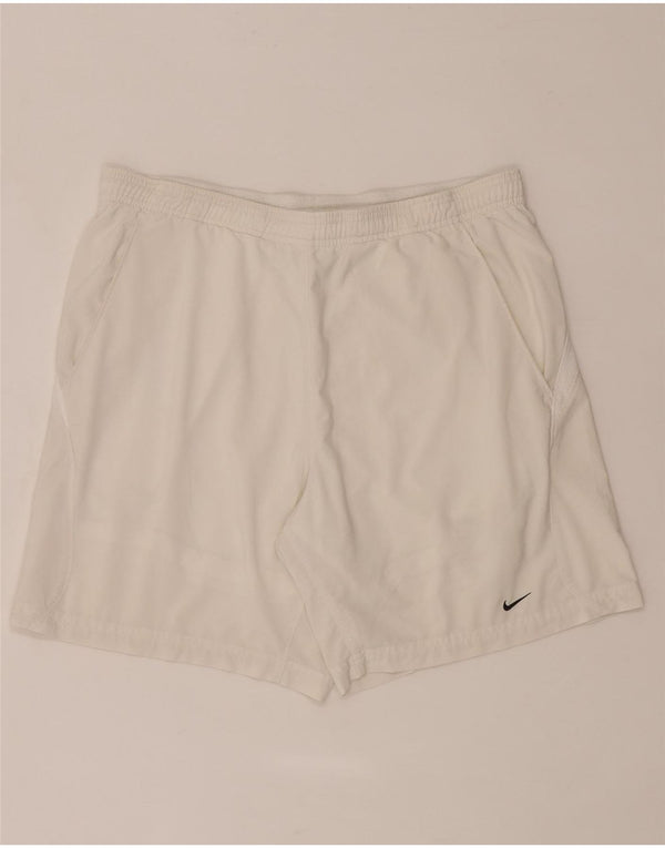 Nike Mens Fit Dry Sport Shorts Medium White Polyester