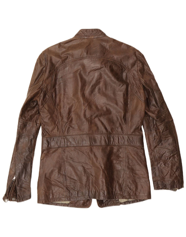 Vintage Mens Leather Jacket UK 38 Medium Brown Leather