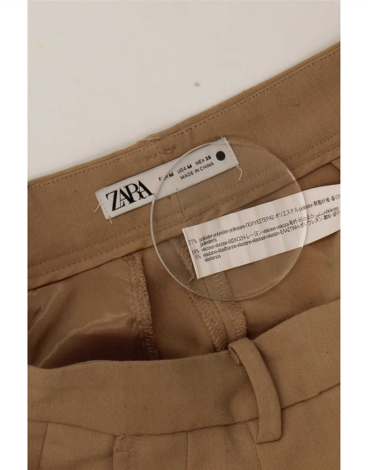 Zara Womens Pegged Suit Trousers Medium W28 L31 Beige Polyester
