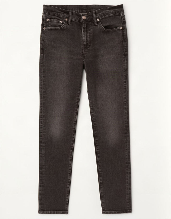 Levi's Womens 511 Slim Jeans W30 L27 Black Cotton