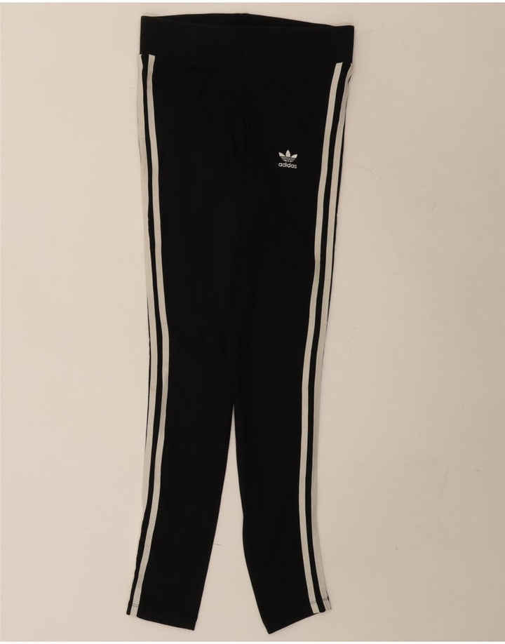 Adidas Womens Leggings UK 10 Small  Black Cotton