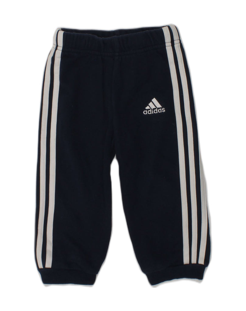 ADIDAS Baby Boys Joggers Tracksuit Trousers 9-12 Months Navy Blue Cotton | Vintage Adidas | Thrift | Second-Hand Adidas | Used Clothing | Messina Hembry 