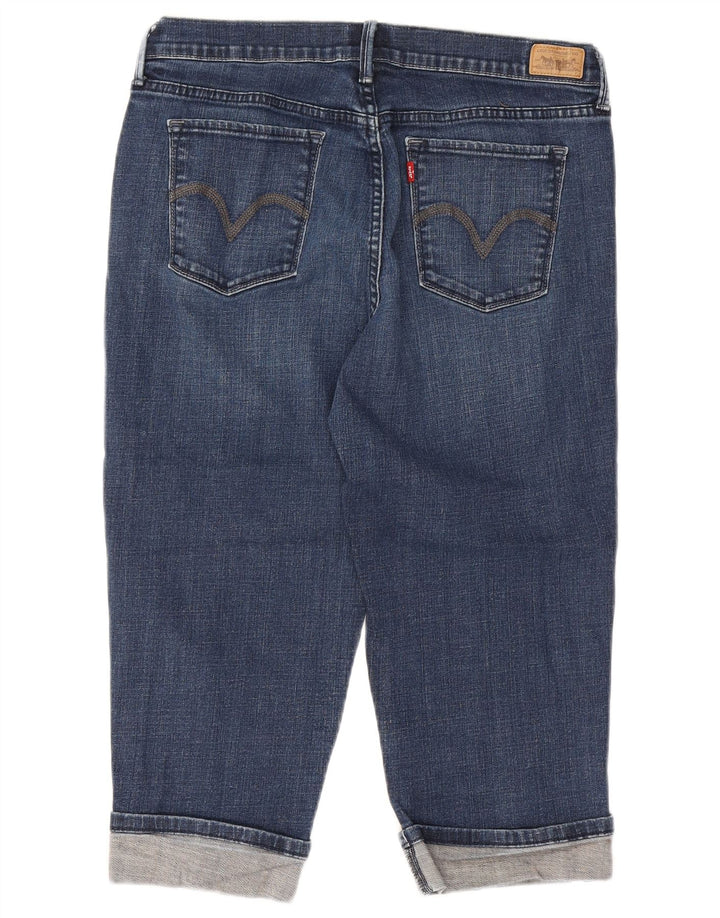 LEVI'S Womens Capri Jeans US 12 Large W32 L19 Navy Blue Cotton