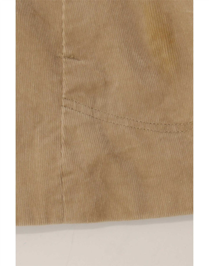 Zara Womens Corduroy Jacket UK 16 Large Beige Cotton