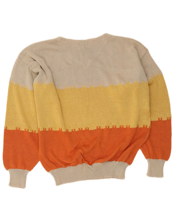 I Maschi Womens Boat Neck Jumper Sweater IT 48 XL Multicoloured Colourblock