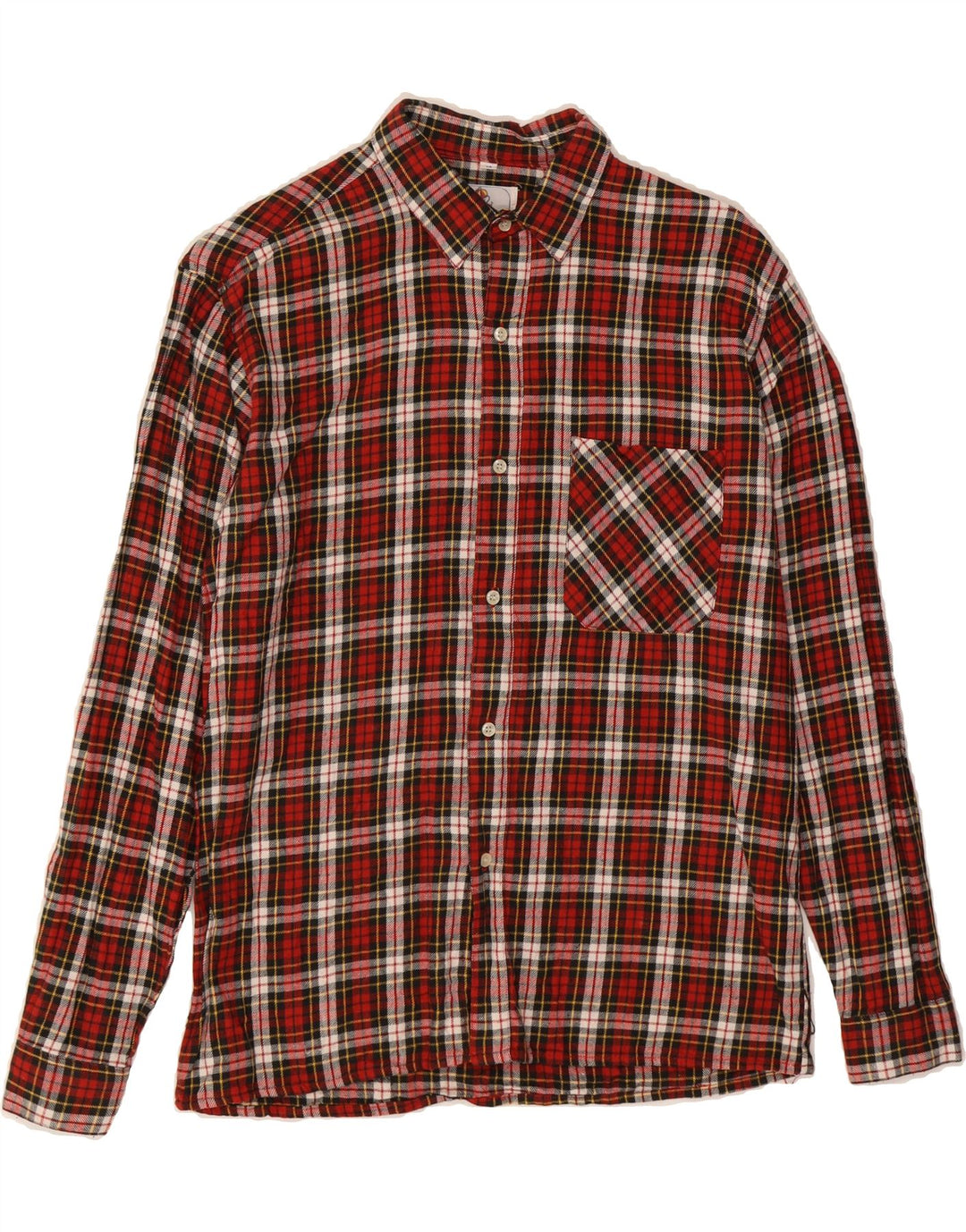 ALEGRIA Womens Flannel Shirt UK 14 Large Red Check Cotton Vintage Alegria and Second-Hand Alegria from Messina Hembry 