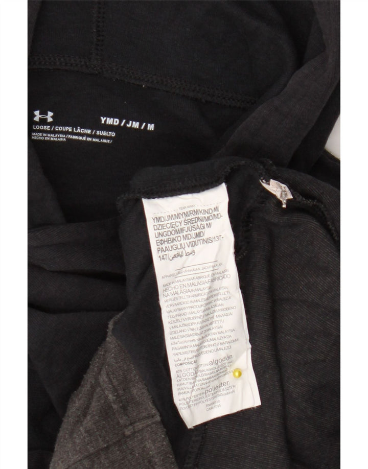 Under Armour Boys Graphic Hoodie Jumper 9-10 Years Medium Grey Colourblock