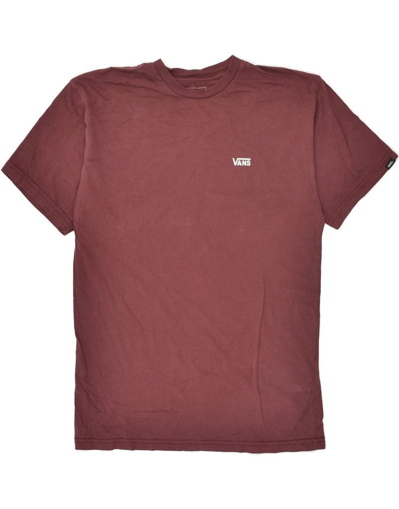 VANS Mens Classic Fit T-Shirt Top Medium Maroon Cotton | Vintage Vans | Thrift | Second-Hand Vans | Used Clothing | Messina Hembry 