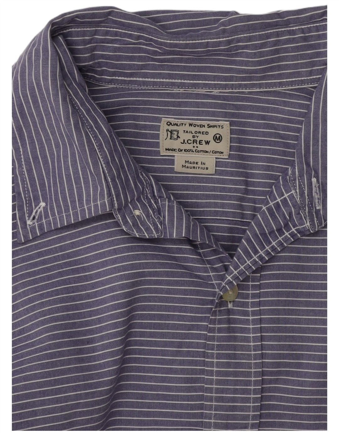 J. CREW Mens Shirt Medium Purple Pinstripe Cotton